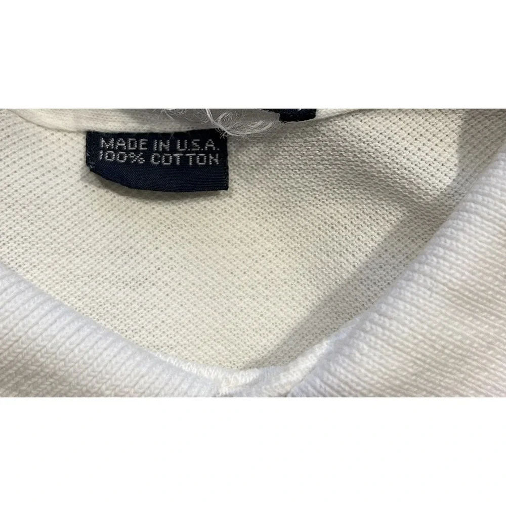 VINTAGE Ralph‎ Lauren Polo Golf Shirt Mens Large White Club Shield 90s